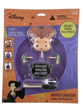 Disney Hocus Pocus Winifred Sanderson Pumpkin Decorating Kit Gemmy NEW 2021